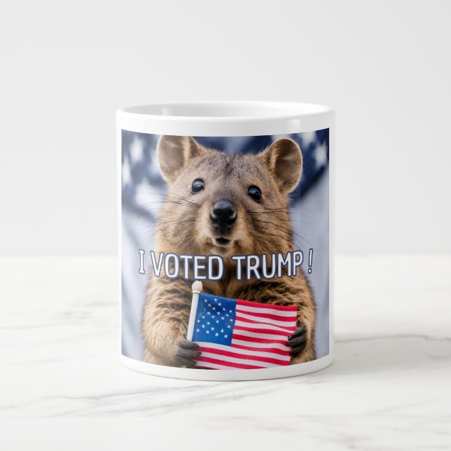Taza De Café Gigante Votado Trump (Frente)