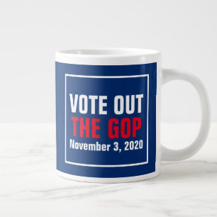 Taza De Café Gigante Votar Por La Elección Del GOP 2024 Azul Blanco Roj