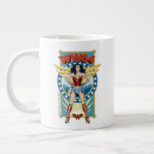 Taza De Café Gigante W84   Insignia de personaje de mujer de historieta