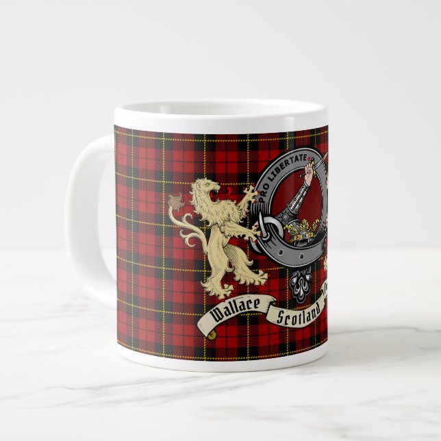 Taza De Café Gigante Wallace Clan Badge & Tartan Giant Coffee Mug (Izquierda)