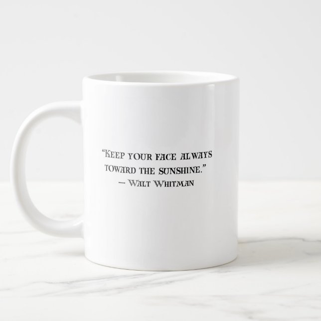 Taza De Café Gigante Walt Whitman Positive Quote Coffee Mug (Izquierda)