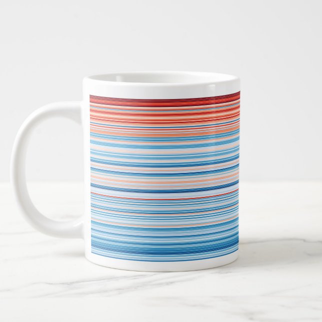 Taza De Café Gigante Warming Stripes Germany 1881-2020 (Izquierda)