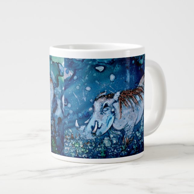 Taza De Café Gigante Warthog azul (Derecha)