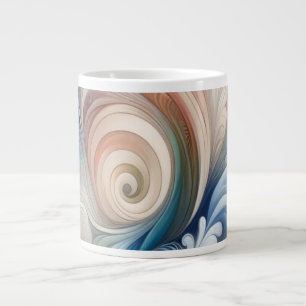 Taza De Café Gigante Watercolor Fantasía Patrón romántico floral