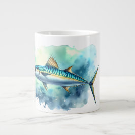 Taza De Café Gigante Watercolor Series: Mackerel