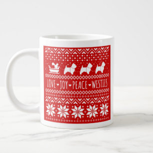 Taza De Café Gigante West Highland White Terriers Navidad Westie Perros