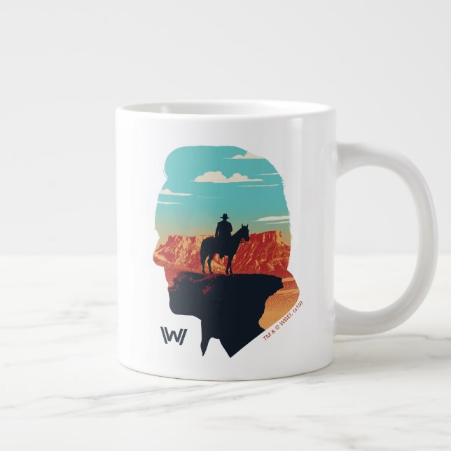 Taza De Café Gigante Westworld | Dr. Ford Silhouette de Man in Black (Derecha)