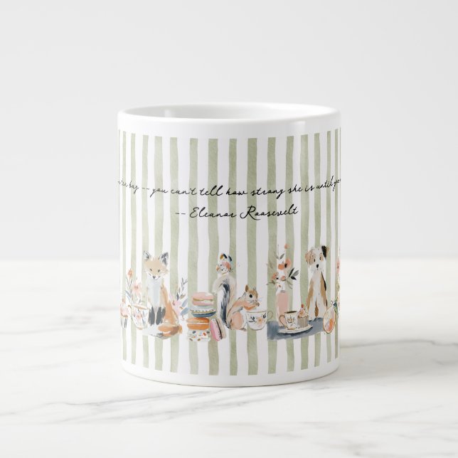 Taza De Café Gigante Whimsical Animals Drinking (Frente)