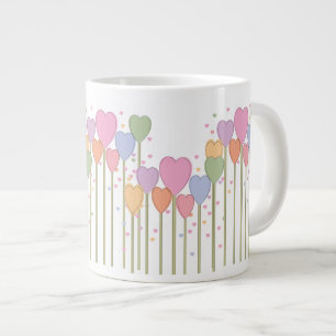 Taza De Café Gigante Whimsical Heart Lollipops
