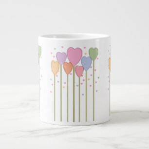 Taza De Café Gigante Whimsical Heart Lollipops