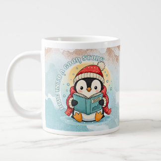 Taza De Café Gigante Whimsical Jumbo Penguin Storytelling Coffee Tea Mu