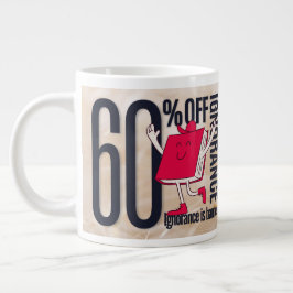 Taza De Café Gigante Whimsical Red Book Character Ignorance Banned Moti