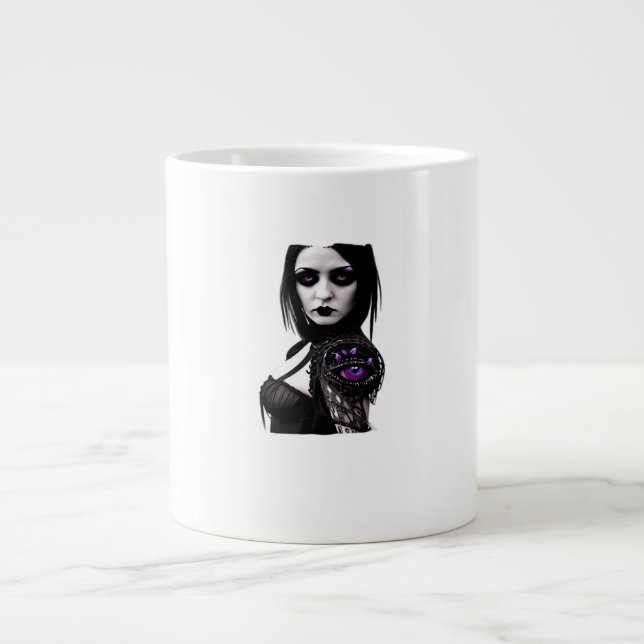 Taza De Café Gigante Whimsigoth Classic Design For Halloween (Frente)