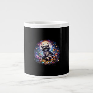 Taza De Café Gigante Whimsigoth Raccoon A La Luz De La Luna, Cuidado Ve