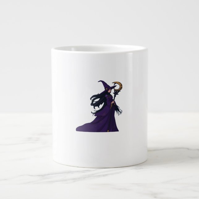 Taza De Café Gigante Whimsigothic Moon Witch (Frente)