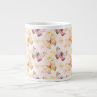 Taza De Café Gigante Whimsy mariposa acuarela