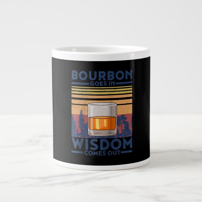Taza De Café Gigante Whiskey Bourbon Entra en Sabiduría Sale (Frente)