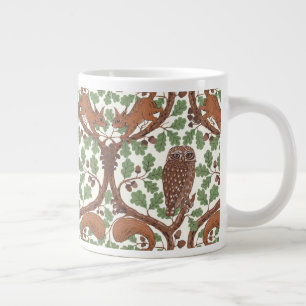 Taza De Café Gigante Whispers/Owls y Squirrels en roble/mo