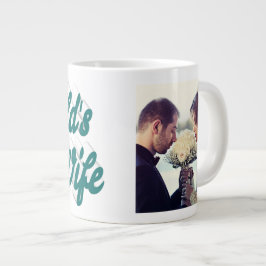 Taza De Café Gigante Wife Foto texto verde Café gigante Mug