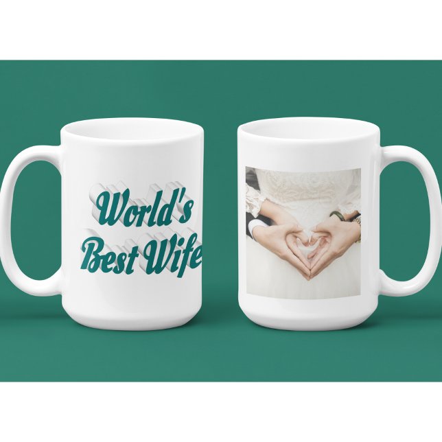 Taza De Café Gigante Wife Foto texto verde Café gigante Mug (Subido por el creador)