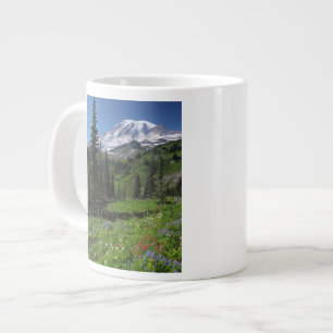 Taza De Café Gigante Wildflowers en el Monte Rainier