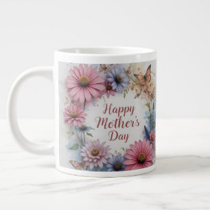 Taza De Café Gigante Wildflowers Happy Mother's Day