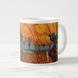 Taza De Café Gigante Willows at Sunset de Vincent van Gogh