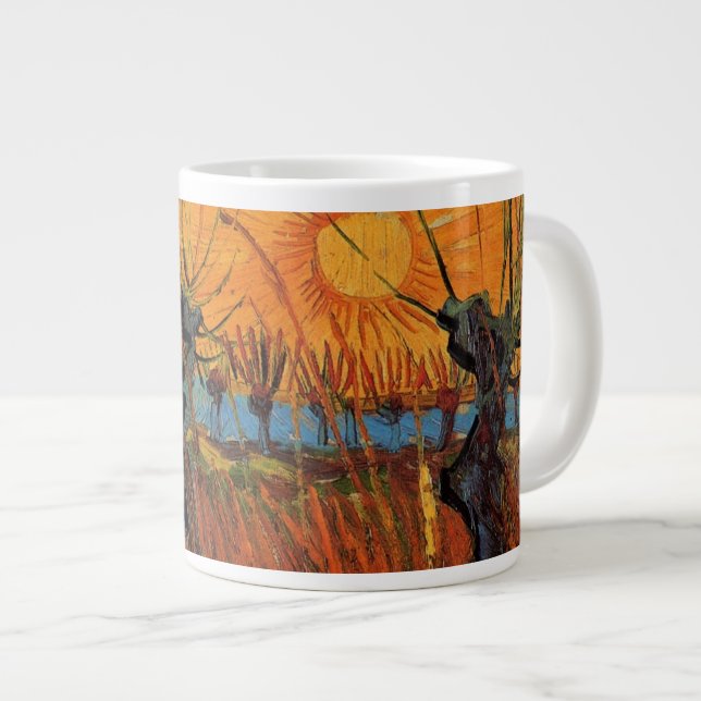 Taza De Café Gigante Willows at Sunset de Vincent van Gogh (Derecha)