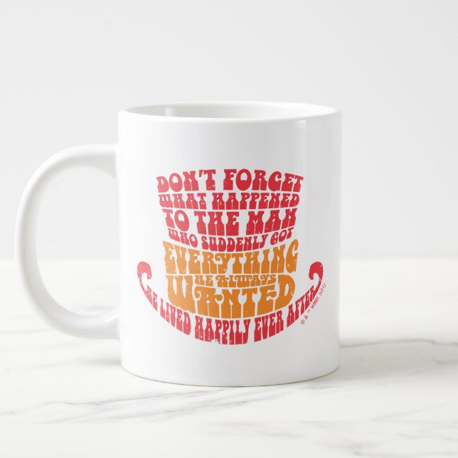 Taza De Café Gigante Willy Wonka Gorra Typography (Izquierda)