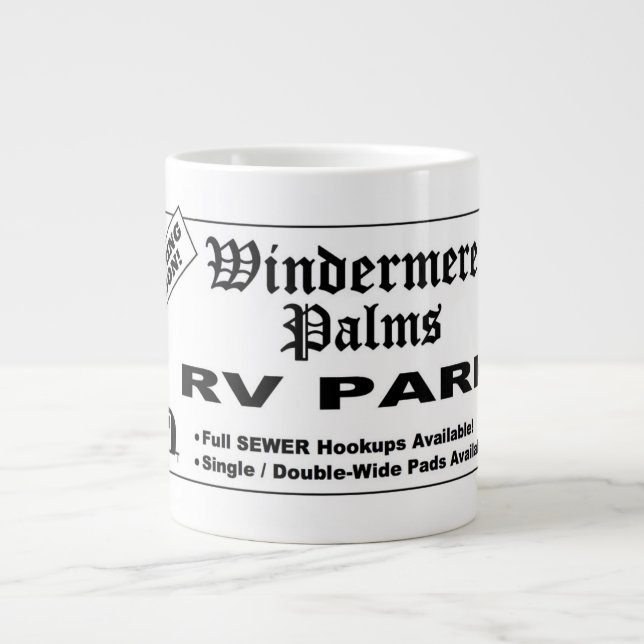 Taza De Café Gigante Windermere Palms RV Park Coffee Mug (Frente)