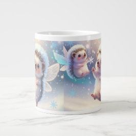 Taza De Café Gigante Winter Fairy Hedgehogs Mug – Cute Snowflake 