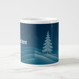 Taza De Café Gigante Winter Magic Mug - Diseño personalizado de árbol d