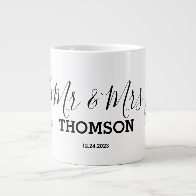 Taza De Café Gigante Winter Pinecones & Berries Family Throw Pillow (Frente)