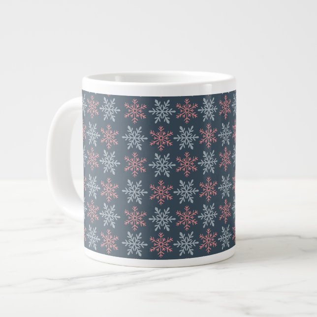 Taza De Café Gigante Winter Snowflake  Specialty Mug (Izquierda)