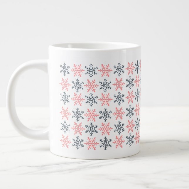 Taza De Café Gigante Winter Snowflake Specialty Mug (Izquierda)