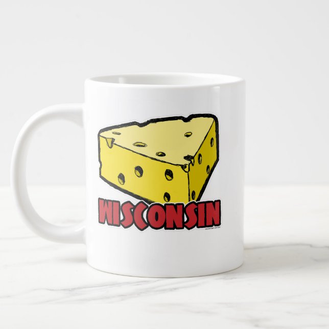 Taza De Café Gigante Wisconsin Cheese Wedge Jumbo Mug (Izquierda)