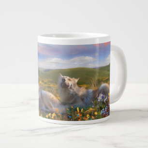 Taza De Café Gigante Wolf Cuppies "CANCIÓN DE TRES FLORES"