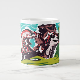 Taza De Café Gigante Wolf en primavera