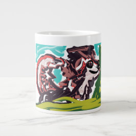 Taza De Café Gigante Wolf en primavera