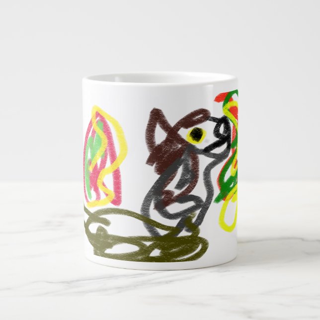 Taza De Café Gigante Wolf happy Autumn (Frente)