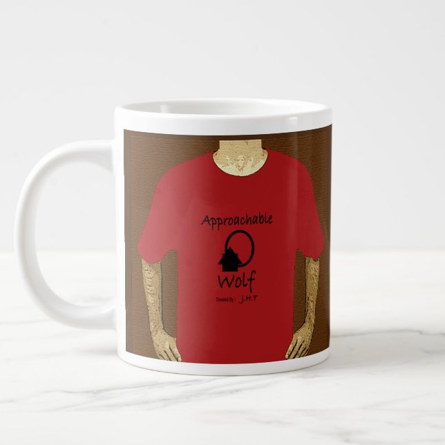Taza De Café Gigante Wolf Mug Ft. Gráficos de J.H.T (Izquierda)