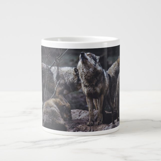 Taza De Café Gigante Wolf Pack (Frente)