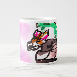 Taza De Café Gigante Wolf run in autumn