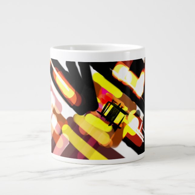 Taza De Café Gigante Wolf run night (Frente)