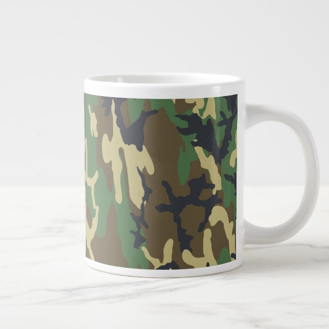 Taza De Café Gigante Woodland Camo Jumbo Coffee Mug (Derecha)
