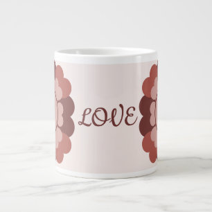 Taza De Café Gigante Wreath de los corazones