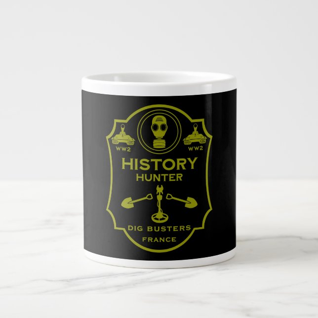 Taza De Café Gigante WW2 Trench Battlefield Metal Detecting Club (Frente)