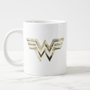 Taza De Café Gigante WW84  Logo De La Mujer Maravilla Dorada