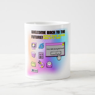 Taza De Café Gigante Y2K Haga Clic Aquí Tee Estético De Escritorio Retr