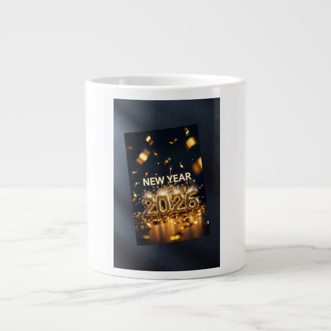 Taza De Café Gigante Year 2026 – Fresh Start Greet Specialty Mug (Frente)